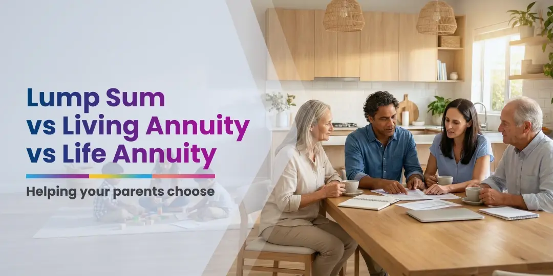 Image living annuity lump sum life annnuity