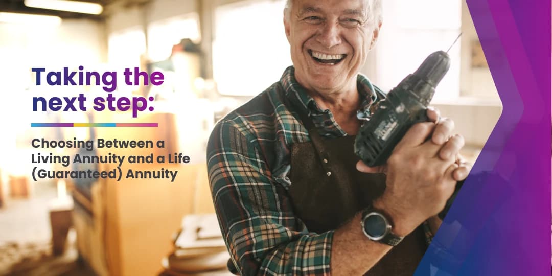 Image converting retirement savings into a living annuity