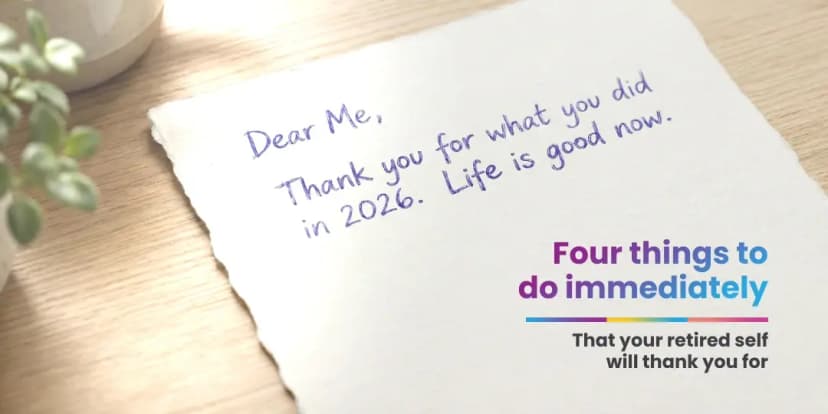 Four things to do immediately in 2026 (that your retired self will thank you for)